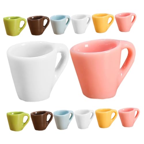 HONMEET 24 Stück Teiliges Miniatur Kaffeetassen aus Resin Farbige Puppenhaus Dekoration Realistische Miniatur Becher für DIY Bastelprojekte und Puppenhaus Küchenzubehör HONMEET 24 Stück Teiliges Miniatur Kaffeetassen aus Resin Farbige Puppenhaus Dekoration Realistische Miniatur Becher für DIY Bastelprojekte und Puppenhaus Küchenzubehör von HONMEET