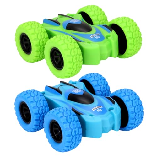 HONMEET 2St Doppelseitiges Trägheit Auto Lernspielzeug Autospielzeug Kinder puppenwagen kinderspielzeug Auto Trägheitsfahrzeug Autos Kinder doppelseitige Trägheitsautos Plastik Blue von HONMEET