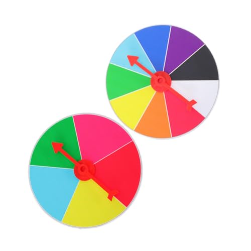 HONMEET 2St Lotteriemaschine Lotterie rotierende Platte Rad Lotterie Drehteller unterhaltungsspiele gewinnspiel Spiel drehen Brett Werkzeug für Unterrichtsaktivitäten PVC Colorful von HONMEET