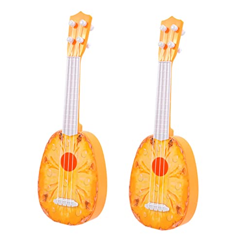 HONMEET 2St Obst Gitarre Spielzeug für Musikinstrumente für Anfänger Mini-Gitarren für Kinder Musical Instruments kinderinstrumente kinderspielzeug Ukulele-Spielzeug für das frühe Lernen von HONMEET