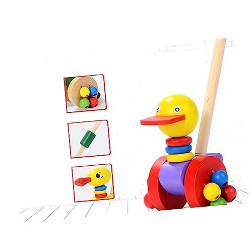 HONMEET 2St Schiebespielzeug Animal-Design Spielzeug für Kleinkinder spielzeugautos Toys cart Lauflernhilfe Spielzeug Trolley-Spielzeug für Kinder Wagen aus Holz Bambus von HONMEET