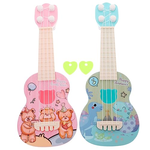 HONMEET 2St Ukulele Spielzeug Musikspielzeug für Babys Jungenspielzeug kinderinstrumente musikinstrumente für Kinder Mini-Gitarre Kinder-Ukulele-Spielzeug Kindergitarre für Jungen Plastik von HONMEET