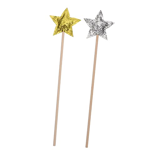 HONMEET 2St Zauberstab Mädchenspielzeug Blitzspielzeug Glitzer-Fee-Cosplay-Stick Krippenspielzeug für Kinder Stützstab Fairy Wand kinderkleidung kreativer Feenstab -Feenstab Stoff von HONMEET