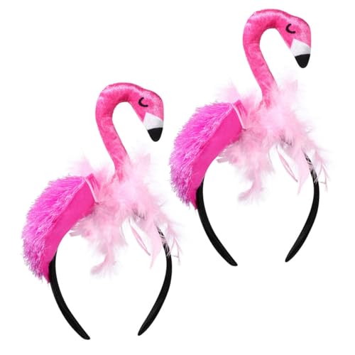 HONMEET 2er Set Flamingo Haarreifen Kreative Kopfbedeckung Für Geburtstagsfeiern Hawaii Partys Und Kostüme Stilvolle Haaraccessoires Für Frauen Und ädchen von HONMEET