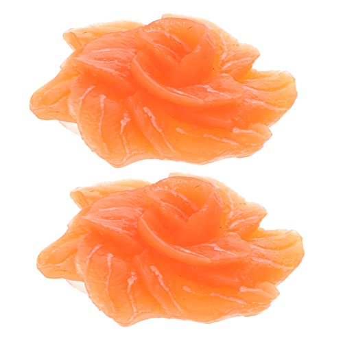 HONMEET 2pcs Simulation Lachsschnitte Realistische Gefälschte Lachs -Requisiten Küchenprops Zeigen Künstliche Lachs von HONMEET