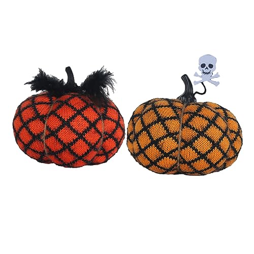 HONMEET 2st Halloween-kürbisspielzeug Für Kinder Schönes Kürbiskissen Halloween-kürbis-dekor Kürbiskissen Plüsch Gefälschte Jack-o-Laterne Halloween-Dekoration Kürbis-wurfkissen Polyester von HONMEET