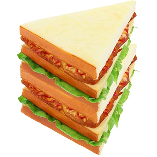 HONMEET 2st Sandwich-Modell Gefälschte Burger-Requisiten Realistischer Pfannkuchen Realistisches Display-Essen Simulation Lebensmittelmodell Simulation Essen Gefälschte Sandwich-dekore Pu von HONMEET