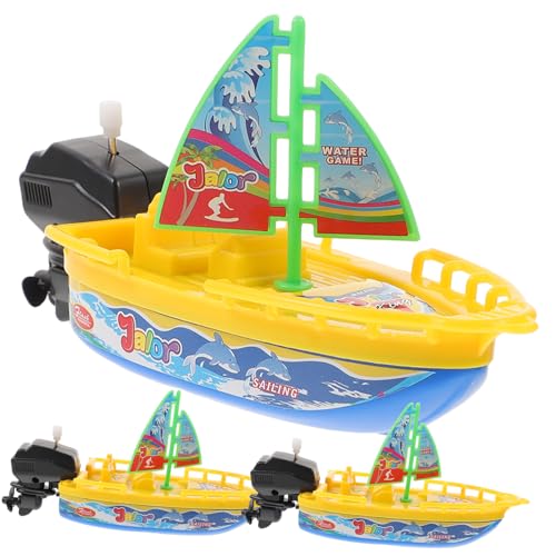 HONMEET 3 Stück Aufziehbares Segelboot Badespielzeug für Junge Mädchen und Kleinkinder Buntes Cartoon windup von Hand Auge koordination und Badezeit spaß HONMEET 3 Stück Aufziehbares Segelboot Badespielzeug für Junge Mädchen und Kleinkinder Buntes Cartoon windup von Hand Auge koordination und Badezeit spaß von HONMEET