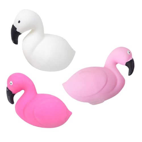 HONMEET 3 Stück Elastisches Quetschspielzeug, Flamingo-stressspielzeug, Interessantes Druckspielzeug, Stress-zubehör von HONMEET