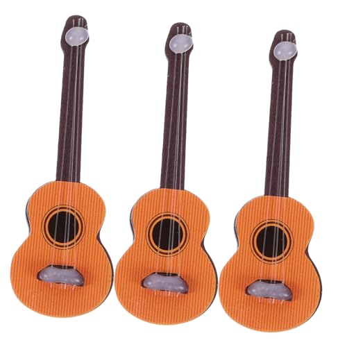 HONMEET 3 Stück Holzgitarren Modell Miniatur Musikinstrument Simulation Musikinstrument Puppenhaus Ukulele Puppengitarren Mini Dekor Mini Gitarre Dekor Spielzeug von HONMEET