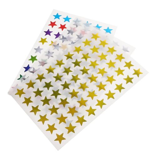 HONMEET 30 Blatt Bunte Sternaufkleber Glitzeraufkleber Mini Zubehör Kinderaufkleber Folienaufkleber Sternaufkleber Kinderdekoration Cartoon Lehreraufkleber Kleine Lehreraufkleber von HONMEET