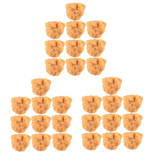 HONMEET 30 STK Simulation Hühner Reis Hühnernuggets Brathähnchen-Modelle lebensechte Essensrequisiten tischdeko esstisch Chicken Nuggets Food-Modell-Dekor Chicken-Nuggets-Stütze PVC von HONMEET