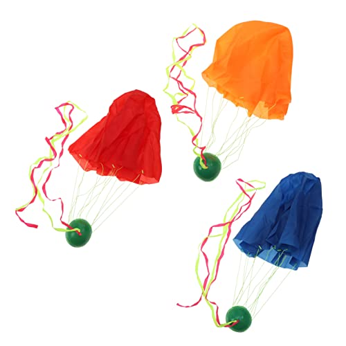 HONMEET 3St Fallschirm Spielzeug LEDs Leuchtmittel trauzeugengeschenke Toy The Beach tiegerkostuem Kinder schooter Fly Hochwerfen schlüpfeier spielsachen Parachute Spiel Requisiten Tuch von HONMEET