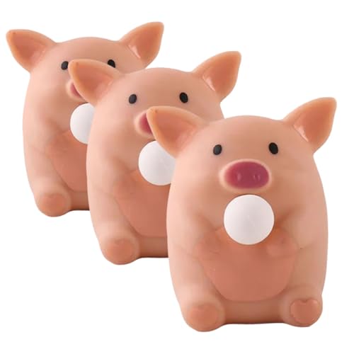 HONMEET 3er Set Lustige Schweinchen Stressspielzeuge Adorable Squeeze Toys Für Und Kompaktes Stressabbau Für Feste Und Niedliche Cartoon von HONMEET