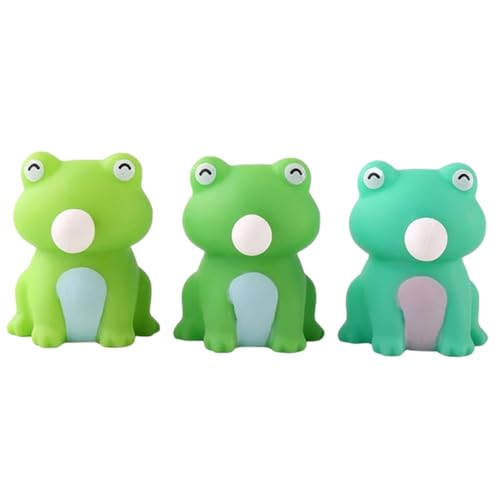 HONMEET 3pcs Künstlicher Frosch -Squeeze -Spielzeug Froschform Squeeze Playthings Frog Ornamente Reliefs Spielzeug von HONMEET