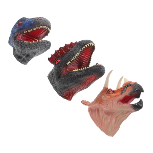 HONMEET 3st Dinosaurier-handpuppenspielzeug Dinosaurier-puppenspielzeug Tierpuppen Realistisch Dino-Spielzeug Dinosaurier-actionfigur Lebensechte Tierpuppenspielzeuge Dino-handpuppen Gummi von HONMEET