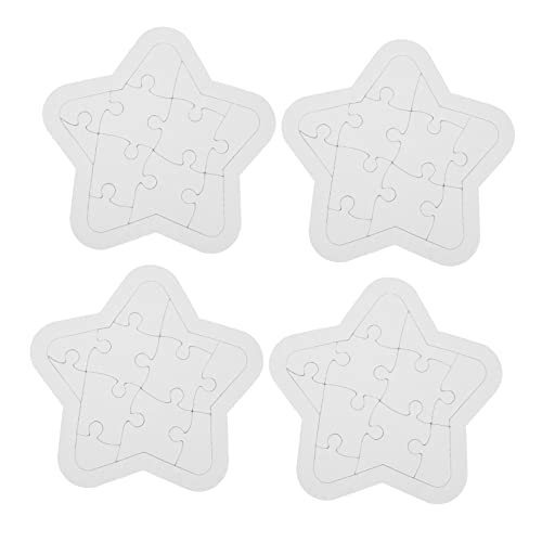 HONMEET 4 Sätze Puzzle Kinder rätsel Leere weiße Rätsel Spielzeug für Kinder Rätsel malen The Children Toy bastelsets für Kinder Kinderspielzeug Leere Rätsel Malmaterialien Papier von HONMEET