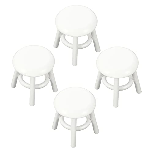 HONMEET 4 Stück Mini Hocker Aus Kleine Hocker Für Puppenmöbel Miniatur Zubehör Für Puppenhäuser Ideal Für Kreatives Spielen Und Dekoration von HONMEET