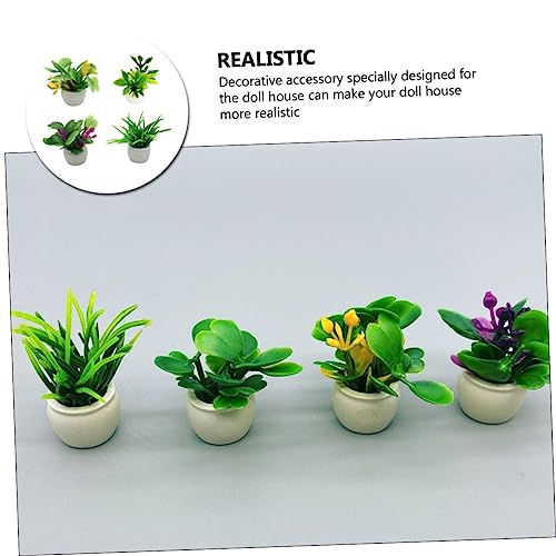 HONMEET 4 Stück Puppenhaus Miniatur Pflanzen Teilig Realistische Bonsai Dekoration Kleine Topfpflanzen für Miniaturgarten und Leicht und Detailreich Gestaltet als Puppenhaus Deko HONMEET 4 Stück Puppenhaus Miniatur Pflanzen Teilig Realistische Bonsai Dekoration Kleine Topfpflanzen für Miniaturgarten und Leicht und Detailreich Gestaltet als Puppenhaus Deko von HONMEET