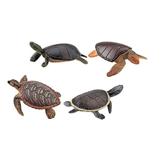 HONMEET 4 Stück Schildkrötenmodell Spielzeug Statue Von Meerestieren Schildkrötenstatue Meerestierfiguren Schildkröten-Statue Spielzeug Für Meerestiere Meeresschildkrötenfigur Plastik von HONMEET