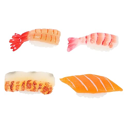 HONMEET 4 Stück Simulationssushi Künstliches Sushi Modell Imitiertes Sushi Modell Sushi Miniaturfiguren Realistisches Sushi Modell Schönes Sushi Spielzeug Gefälschtes Sushi Modell von HONMEET