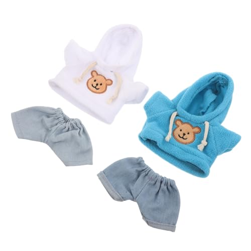 HONMEET 4 Stück Teiliges Bärenkleidungsset aus Hochwertiger Baumwolle Hoodie und Jeans für Kuscheltiere Passgenaues Outfit für Kleine Stofftiere Bären Modische Plüschkleidung für HONMEET 4 Stück Teiliges Bärenkleidungsset aus Hochwertiger Baumwolle Hoodie und Jeans für Kuscheltiere Passgenaues Outfit für Kleine Stofftiere Bären Modische Plüschkleidung für von HONMEET