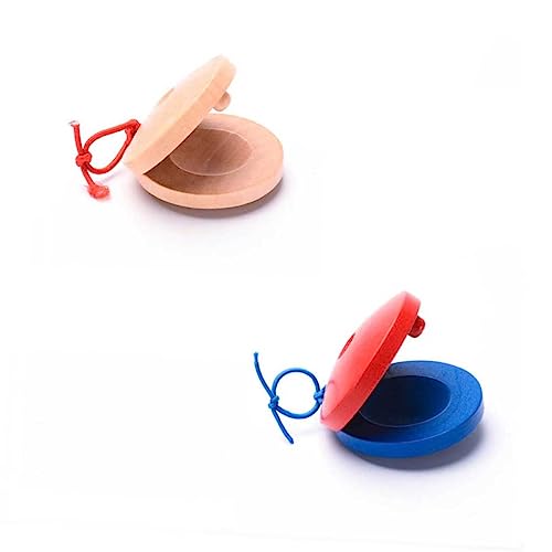 HONMEET 4 Stück Teiliges Holz Finger Kastagnetten Musikspielzeug Frühförderung Schlaginstrumente für Kleine Hände Sichere und Glatte Oberfläche in Natur Blaufarben HONMEET 4 Stück Teiliges Holz Finger Kastagnetten Musikspielzeug Frühförderung Schlaginstrumente für Kleine Hände Sichere und Glatte Oberfläche in Natur Blaufarben von HONMEET