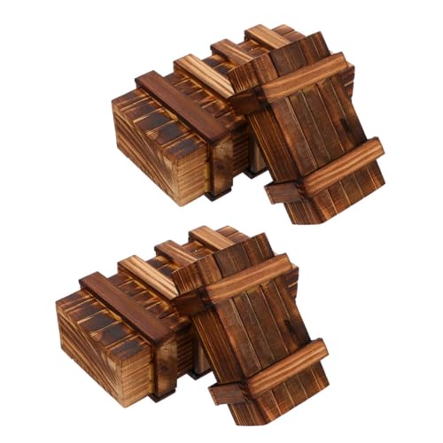 HONMEET 4 Stück Teiliges Holz Geheime Schubfach Sicheres Praktisches Denkspielzeug für Fördert Problemlösungskompetenz und Iq Training als Geschenk für Jungen und Mädchen HONMEET 4 Stück Teiliges Holz Geheime Schubfach Sicheres Praktisches Denkspielzeug für Fördert Problemlösungskompetenz und Iq Training als Geschenk für Jungen und Mädchen von HONMEET