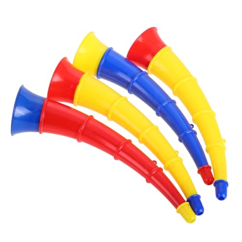 HONMEET 4 Stücke Kinder Trompete Spielzeug Kunststoff Trompete Horn Für Kleinkinder Schule Sport Spielzeug Kindergarten Musical Instrument von HONMEET