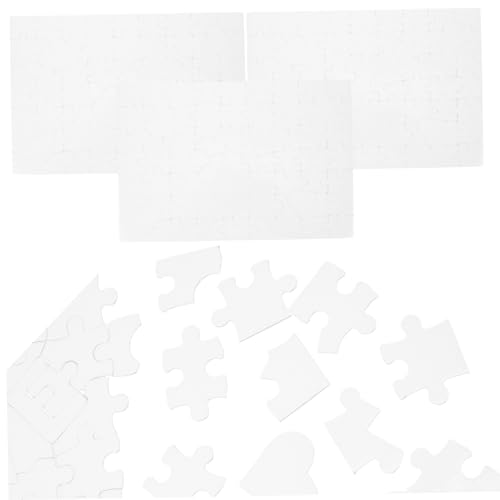 HONMEET 4 Stück Wärme Übertragungs Puzzle Thermotransfer-Puzzle DIY Leeres Puzzle Heizpresse Leeres Puzzle Bastelpuzzle Übertragen Rätsel Übertragen DIY-Puzzle Leere Puzzles Papier Weiß von HONMEET