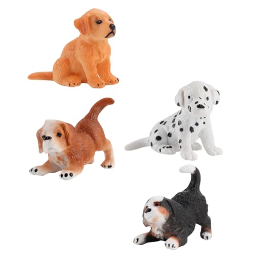 HONMEET 4er Set Hundefiguren Realistische Welpen Spielzeuge Zufällige Designs Für Und Sammler Hochwertige Hundedekorationen Aus von HONMEET