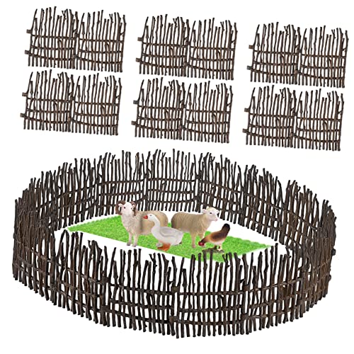 HONMEET 40 Pcs Realistische Spielzeugzäune Große Korralzähne -Accessoires Farm Zaun Spielzeug Für Scheunen Pferdestallpferde Figuren von HONMEET