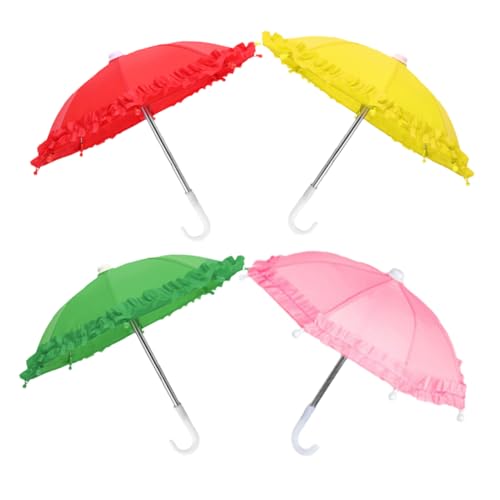 HONMEET 4er Set Mini Regenschirm Für Bunte Dekoration Und Pink Niedliche Miniatur Regenschirme Als Oder Ornament Für Puppen Und Kreative Bastelprojekte von HONMEET