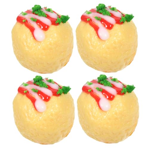 HONMEET 4pcs Mini House Display Takoyaki Models Doll House Japanisches Snackmodell von HONMEET