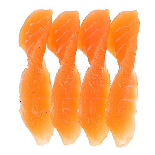 HONMEET 4pcs Realistisches Essen Gefälschte Lachsdekoration Künstlicher Lachs Gefälschter Lebensechter Fleischfutter Für Schrankausstellung von HONMEET