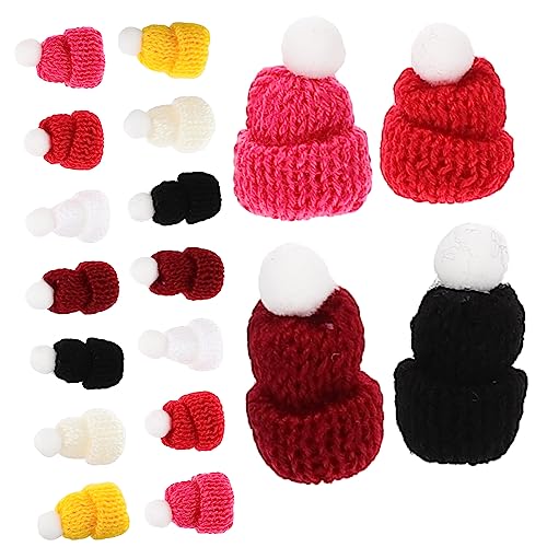 HONMEET 50 Stück Mini-mütze Mini-weihnachtsmütze Kleine Hüte Zum Basteln Mini-hüte Mini-dekor Kleine Bastelhüte Strickmütze Mini-Hut Gnomenhüte Zum Basteln Mini-weinflaschenhut Polyester von HONMEET