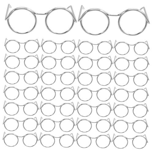 HONMEET 50 Stück Miniatur Puppenbrillen aus Metalldraht Mini Sonnenbrillen und Brillen für DIY Basteln Puppenhaus Zubehör für Kreatives Styling und Fotografie HONMEET 50 Stück Miniatur Puppenbrillen aus Metalldraht Mini Sonnenbrillen und Brillen für DIY Basteln Puppenhaus Zubehör für Kreatives Styling und Fotografie von HONMEET