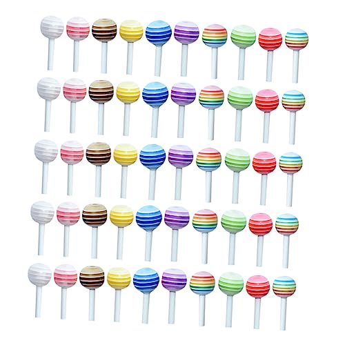 HONMEET 50pcs Mini House Lollipop Modell Kunststoff Buntes Lollipop Spielzeug Lebendiges Lollipop Modell von HONMEET