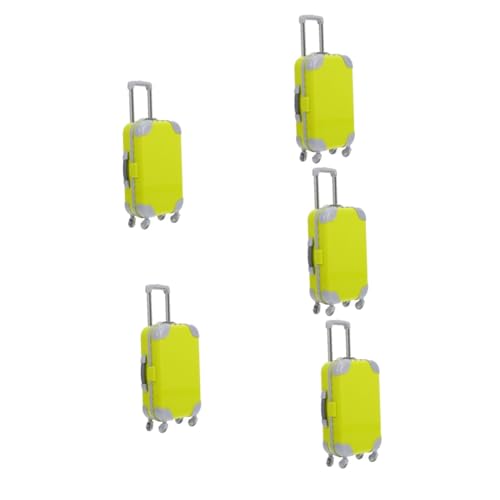 HONMEET 5St Puppenkoffer Mini-Koffer-Dekor Mini-Koffer-Spielzeug Spielzeugkoffer Mini-Hausaccessoire winziger Koffer Mini-Hausverzierung Mini- -Dekor Koffer Mini-Spielzeug Abs Yellow von HONMEET