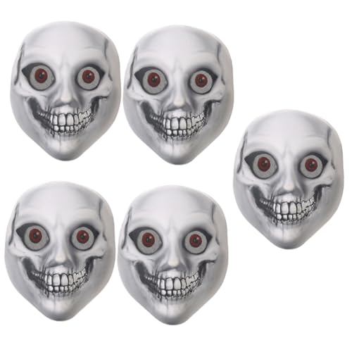 HONMEET 5St Schädelmaske Atmungsaktive Maske Verstellbare Maske dekoration Zombie-Maske halloween maske Halloween-Geistermaske Skelettmaske Creep-Cosplay-Maske gruselige Gesichtsmaske Eva von HONMEET