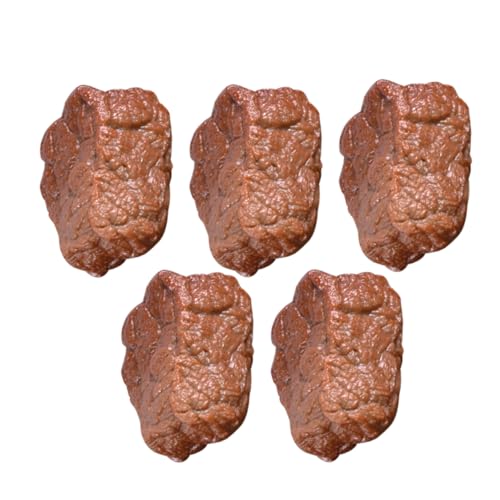 HONMEET 5st Beef-Nugget-Modell Gefälschte Küchendekoration Requisite Für Gefälschtes Fleisch in Der Küche Simulationsfleisch Lebensechtes Lebensmittelmodell Food-Modell PVC von HONMEET