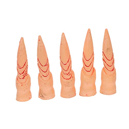 HONMEET 5st Falscher Nagelsatz Halloween Gruselige Zaubererfinger Hexenfinger Kostüm Halloween-fingerspitzen Gefälschte Hexennägel Halloween-fingernägel Maskerade Nagelrequisiten Plastik von HONMEET