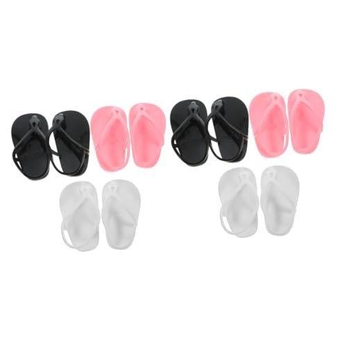 HONMEET 6 Paare Puppen-Flip-Flops dekorativer Mini-Slipper Kleinkind-Minipuppenschuhe puppenspielzeug doll Accessories dekoratives Puppenschuhspielzeug Puppenhausschuhe für Mädchen von HONMEET