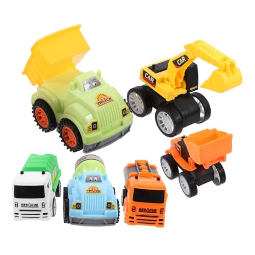 HONMEET Kinderspiele Trucks Spielzeugautos Set Für Baufahrzeuge Darunter Bagger Und Mischer Robuste Und Lustige Spielzeuge Für Jungen Und Ädchen Ideal Für Kreatives von HONMEET