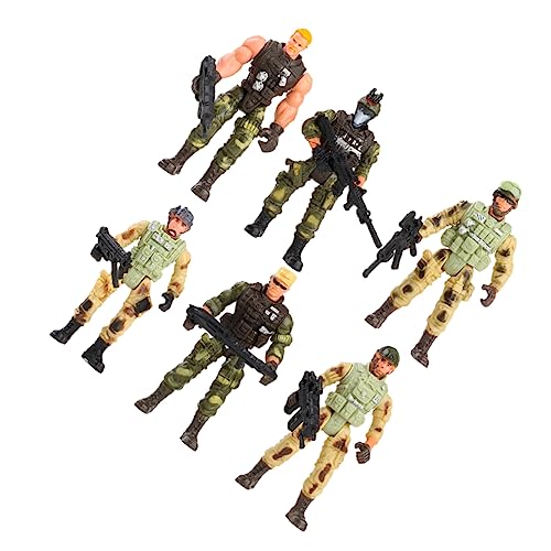 HONMEET 6 Stücke Flexible Militärsoldat Modell Spielzeug Kinder Militärspiele Spielzeug (zufallsart) von HONMEET