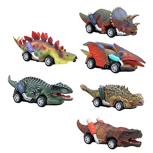 HONMEET 6St Dinosaurier ziehen Auto zurück Mini-Spielzeug Spielzeug zum Bauen von Dinosauriern Spielzeug für Kinder kinderspielzeug Kinder Dinosaurier Spielzeug rutschendes Spielzeugauto von HONMEET