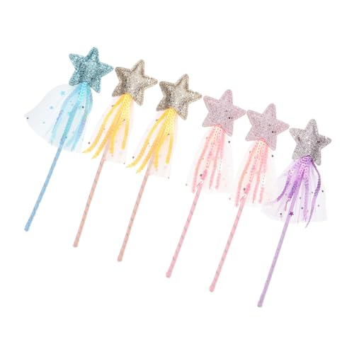 HONMEET 6St Fairy Wand Toys for Toy for The Teachers игрушки для девочек Spielzeug Feenstab für Kinder dekorativer Feenstab Fee Cosplay Zauberstab Zauberstäbe Gittergewebe von HONMEET