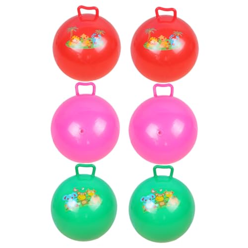 HONMEET 6St den Ball klopfen kinderspiele Kinder Spiele Kinder spielsachen pufferball Ballspielzeug für Kinder Kinderspielzeug Cartoon-Muster-Hopping-Ball aufblasbarer Hopfenball Plastik von HONMEET