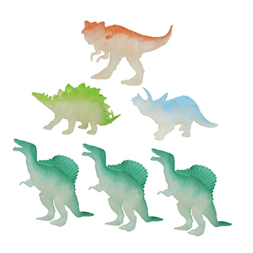 HONMEET 6er Set Mini Dinosaurier Modelle Mit Nachleuchtfunktion Realistische Simulation Spielzeuge Für Zufällige Designs Ideal Als Oder Deko Für Kinderpartys von HONMEET