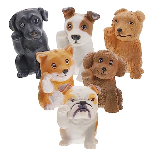 HONMEET 6pcs Hund Figur Simuliertes Hund Handwerk Tierhund Statue Desktop Hund Figur Für Kinder von HONMEET